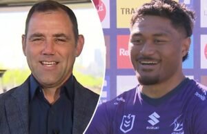 Melbourne Storm Great Stefano Utoikamanu Fire of Guard en Brisbane Broncos, Cameron Smith, Payne Haas y Reece Walsh Respuesta