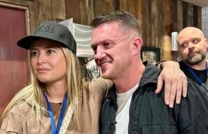 Holly Valance se posa con Tommy Robinson, mientras elogia la protesta antimigrante del reino ‘