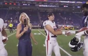 Selvagem New Atlanta Falcons Kicker admite que no sabe el nombre de su compañero de equipo en la televisión en vivo