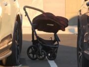 La devastadora reacción de su madre después de que el automóvil ha revertido fatalmente a su bebé de cinco meses e hirió gravemente a su hijo de cinco años en Minto Mall, al suroeste de Sydney