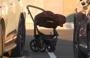 La devastadora reacción de su madre después de que el automóvil ha revertido fatalmente a su bebé de cinco meses e hirió gravemente a su hijo de cinco años en Minto Mall, al suroeste de Sydney