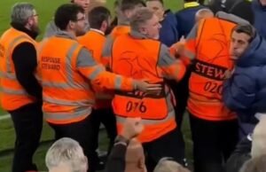 La UEFA comenzó a investigar después de que el miembro del personal del personal del Atlético de Madrid “ escupir ” en los fanáticos del Liverpool sigue una explosión furiosa de Diego Simeone en Anfield