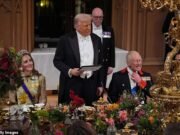 Revelado: Cómo los Jefes del Rey se enfrentaron con servicios secretos en una furiosa fila detrás de escena en la cena estatal de Windsor en Trump