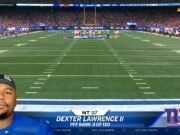 La estrella de los Gigantes, Dexter Lawrence, envía redes sociales salvajes con una introducción inesperada el fútbol del domingo por la noche