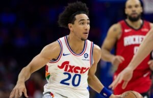 Jared McCain de 76ers lastima el pulgar, podría perderse el comienzo de la temporada