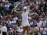 Lista de grabaciones establecidas de Swiatek al ganar el título de Wimbledon 2025
