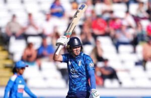Calefacción de la Copa Mundial Femenina de 2025 -Tono de rumba de Inglaterra con una victoria de 153 puntos en India