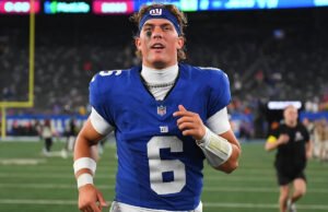 Los Gigantes presionaron el botón rojo para comenzar a Jaxson Dart, cuyo primer juego de la NFL es un partido brutal