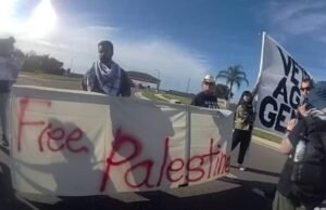 5 arrestados durante la demostración pro-palestina cerca de la base de la Fuerza Aérea MacDill