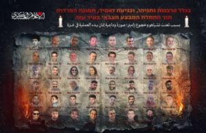 Hamas publica una foto de archivo de los 48 rehenes restantes, etiquetándolos cada uno como “Ron Arad”