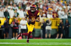 Jayden Daniels, de los comandantes, lidiando con lesiones de rodilla al rodilla, la disponibilidad de QB para la Semana 3 en duda: Informe