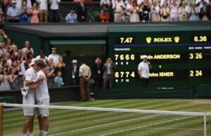 Wimbledon, ese día: Isner y Anderson juegan el segundo partido más largo en la historia de Wimbledon
