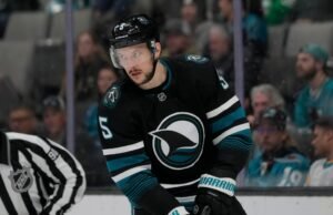 Vincent Desharnais de San Jose Sharks se refleja durante el año con los Canucks, los Penguins