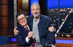 Los anfitriones de Show-Show al final de la noche reaccionan al regreso de Jimmy Kimmel