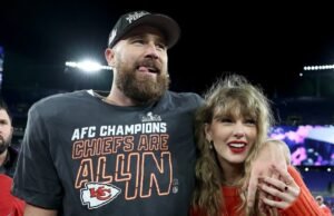 Taylor Swift asiste a Travis Kelce antes del lanzamiento de “Showgirl”