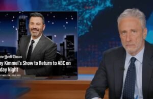 Jon Stewart celebra el regreso de Jimmy Kimmel después de la suspensión ABC