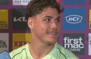 Respuesta descarada de Reece Walsh a Burning Nathan Cleary Pregunta; Broncos Brisbane contra Penrith Panthers
