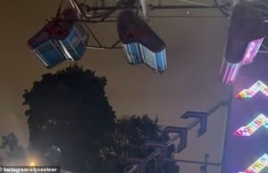 Terring Moment of Carnival Accidents durante el “Día de la Fun Familia” en la Escuela Privada de Los Ángeles