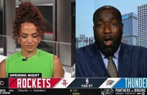La leyenda de la NBA Kendrick Perkins deja sin palabras a la presentadora de ESPN Elle Duncan con un salvaje comentario al aire