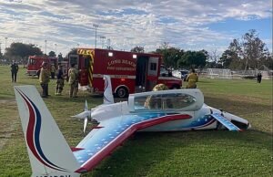 Mujer de California atropellada por un avión tras un aterrizaje de emergencia en un campo de fútbol