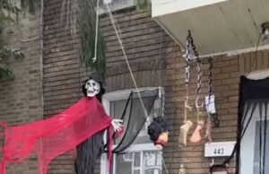 Madre palestina maldice a los ‘blancos’ después de ver sangrientas decoraciones de Halloween que le recuerdan el horror de Gaza