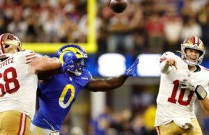 Mac Jones de Niners supera las calificaciones, dejándolo en la victoria de OT en Rams