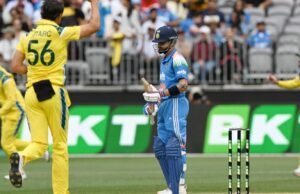 AUS vs IND: Virat Kohli se enamora en el primer ODI contra Australia mientras el tan esperado regreso de la estrella india termina en un chorro de agua
