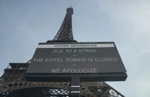 La Torre Eiffel se cierra en el medio de las huelgas nacionales en Francia