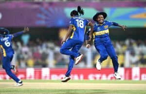 Ind-W vs SL-W: Ranaweera toma tres mostradores en uno, elimina Harmanpreet y Jemimah durante la India vs Sri Lanka Partido de la Copa Mundial ODI de ODI 2025
