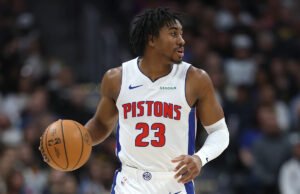 Jaden Ivey, de los Pistons, estará fuera indefinidamente tras someterse a una cirugía de rodilla