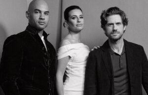 Lea Michele, Keanu Reeves y Ethan Slater en el desayuno de Broadway de Variety