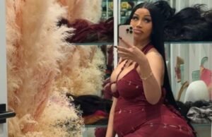 Cardi B embarazada usa un vestido transparente para celebrar su cumpleaños número 33