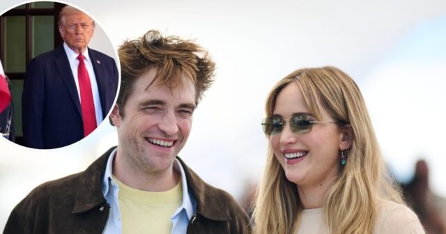 Jennifer-Lawrence-and-Robert-Pattinson-GettyImages-2215689898-and-Trump-GettyImages-2242199520-inset.jpeg
