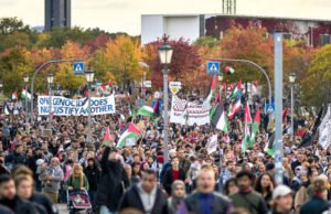 Unos 14.000 manifestantes en una manifestación pro-palestina en Berlín