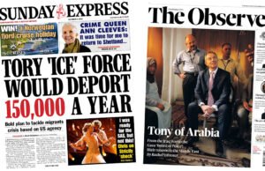 La fuerza “ Tory ” Ice ‘deportaría 150,000 por año “y” Tony of Arabia “
