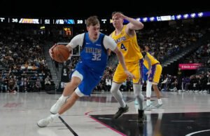 Cooper Flagg pierde 13 puntos en la última victoria de pretemporada sobre los Lakers mientras Luka Dončić, LeBron James y Bronny James fallan