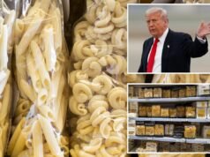 13 importantes marcas de pasta italiana podrían desaparecer de las tiendas de EE. UU. cuando entren en vigor aranceles del 107%