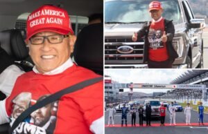 El director ejecutivo de Toyota se pone una gorra MAGA y una camiseta Trump-Vance en un evento de NASCAR mientras la compañía revela una inversión estadounidense de 912 millones de dólares