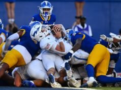 Las pérdidas de balón del estado de San José resultan costosas en la derrota 26-16 ante la Fuerza Aérea