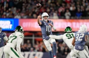 Drake Maye escucha cánticos de “MVP” y lleva a Pats a su octava victoria consecutiva