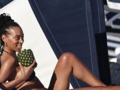 Solange Knowles vista en Miami Beach con su novio Gio Escobar