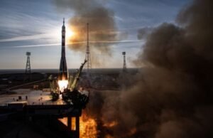 Plataforma de lanzamiento dañada durante el despegue de un cohete ruso hacia la estación espacial, dice la agencia