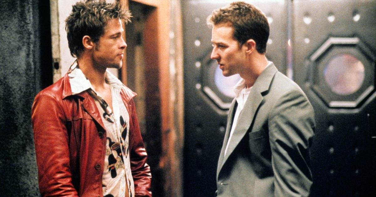 Brad Pitt y Edward Norton en El club de la lucha