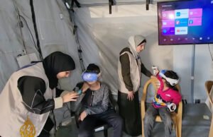La realidad virtual ofrece escape a los niños de Gaza heridos en la guerra israelí