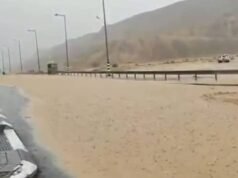 Inundaciones repentinas cierran carreteras hacia y desde Eilat