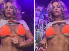 ¡Paige VanZant presume sus grandes tetas en bikini neón!