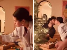 Los recién casados Selena Gomez y Benny Blanco decoran el árbol de Navidad