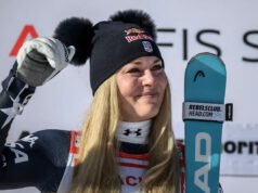 Lindsey Vonn, de 41 años, se convierte en la mujer de mayor edad en ganar una carrera de la Copa del Mundo