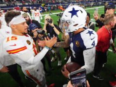 Cowboys vs. Chiefs establecieron el récord de la temporada regular para el partido más visto de la NFL después de que 57,2 millones de espectadores vieron el Día de Acción de Gracias