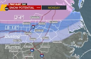 Primera alerta: posible nevada ligera el lunes